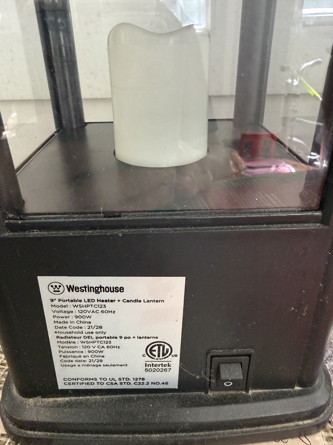 Westinghouse 9" Portable LED Heater + Candle Lantern - photo 2