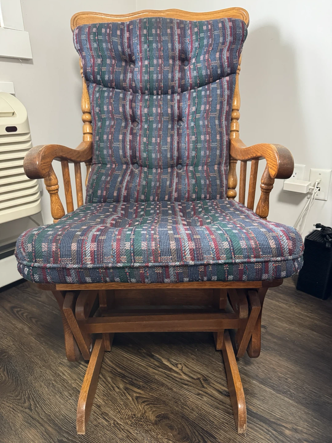 Wooden Glider Rocking Chair with Ottoman