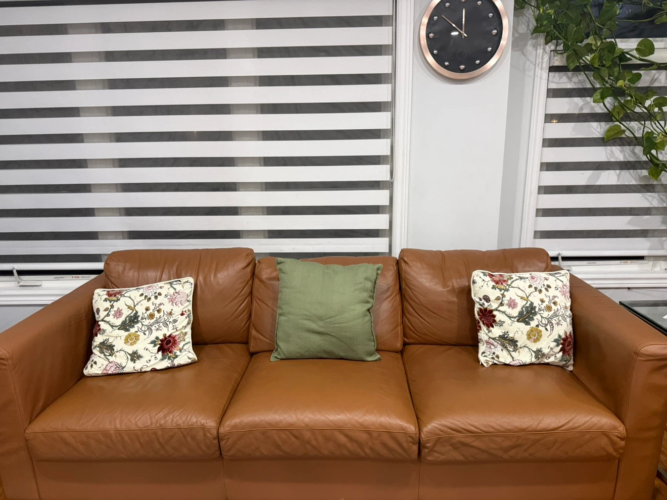 Tan Leather Sofa