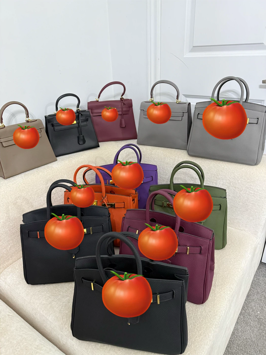 Selection of luxury leather handbags. Dm for more pictures&video