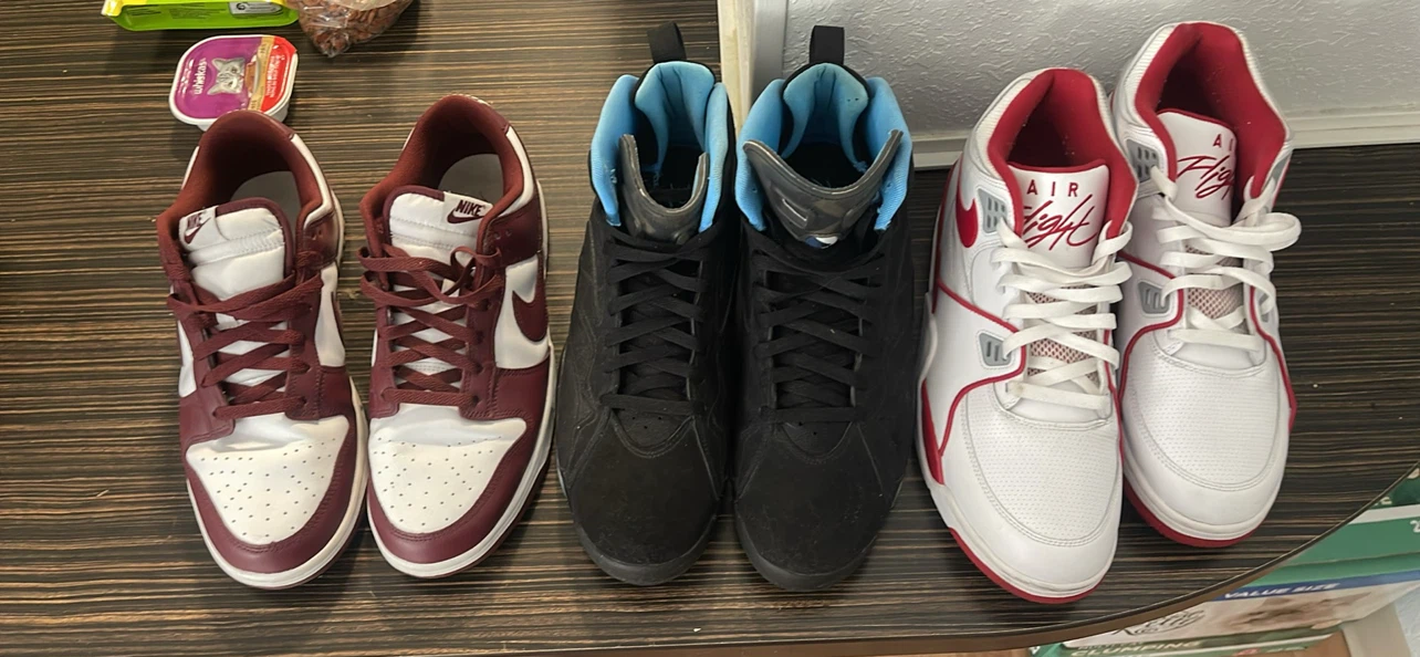 Nike Dunk Low Burgundy & White Sneakers