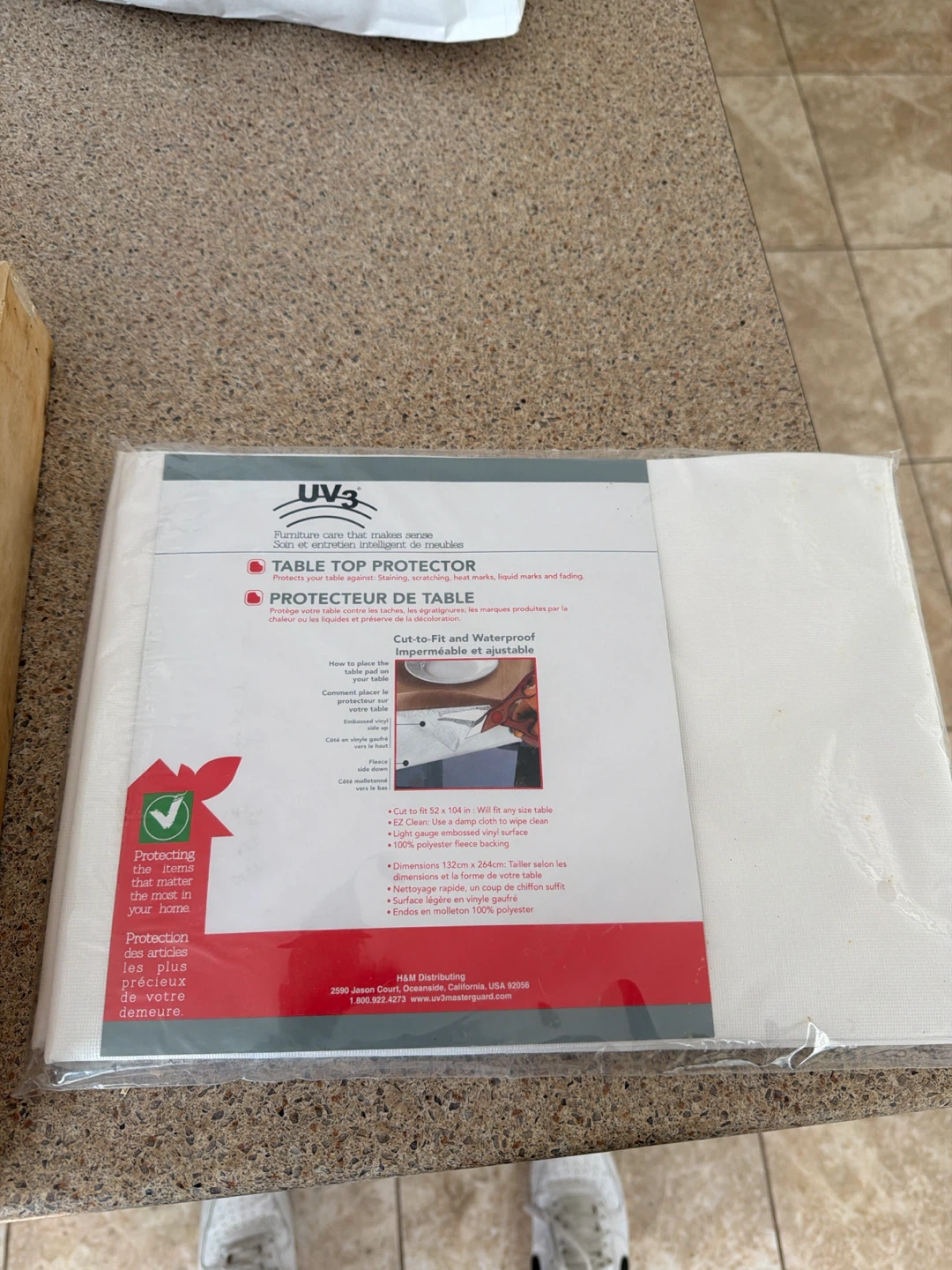 UV3 Table Top Protector - Cut-to-Fit, Waterproof