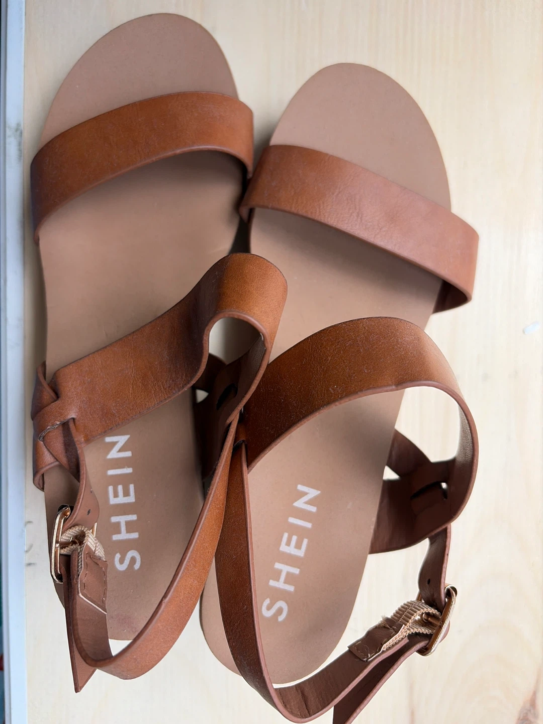 SHEIN Brown Wedge Sandals - Size 8 - photo 2