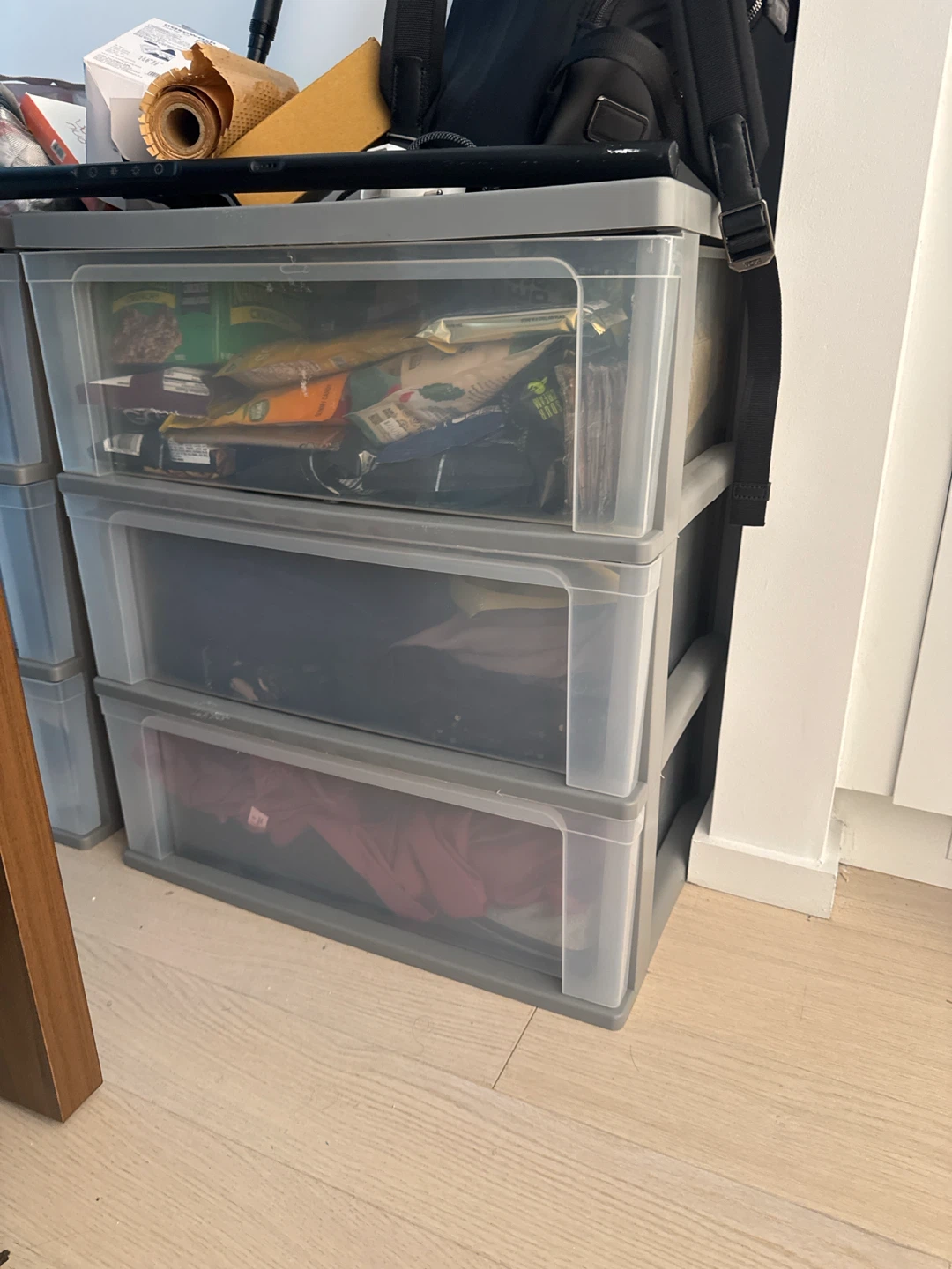 4pcs for $100 - IRIS 3-Drawer Wide Storage, White & Grey - photo 4