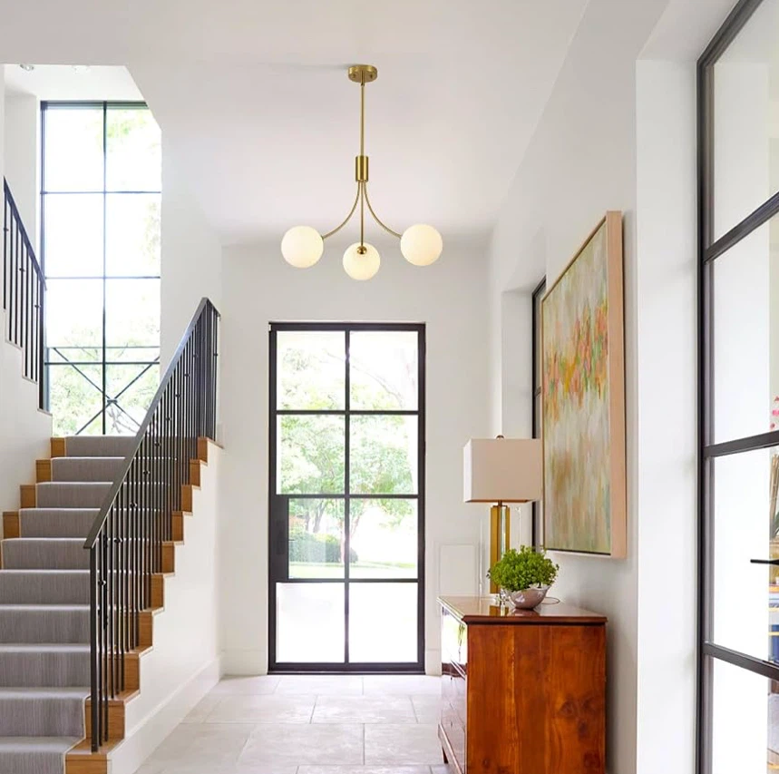 3-Light Modern Gold Chandelier - photo 2