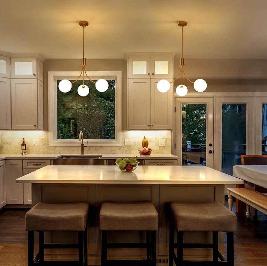 3-Light Modern Gold Chandelier - photo 3