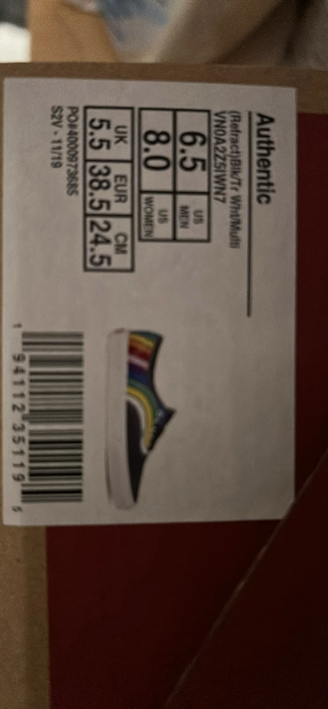 Vans Authentic Black Rainbow Sneakers