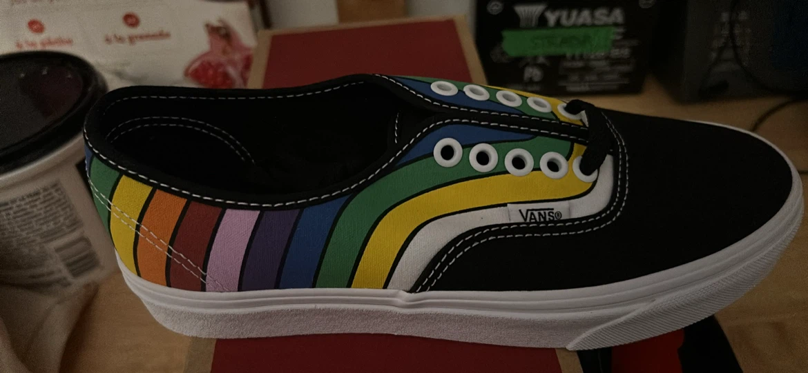 Vans Authentic Black Rainbow Sneakers - photo 4