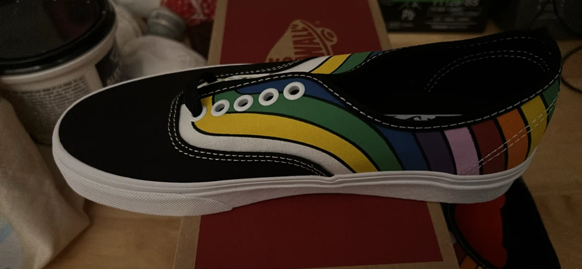 Vans Authentic Black Rainbow Sneakers - photo 5