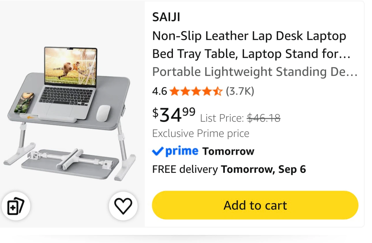 SAIJI Non-Slip Leather Lap Desk - photo 4