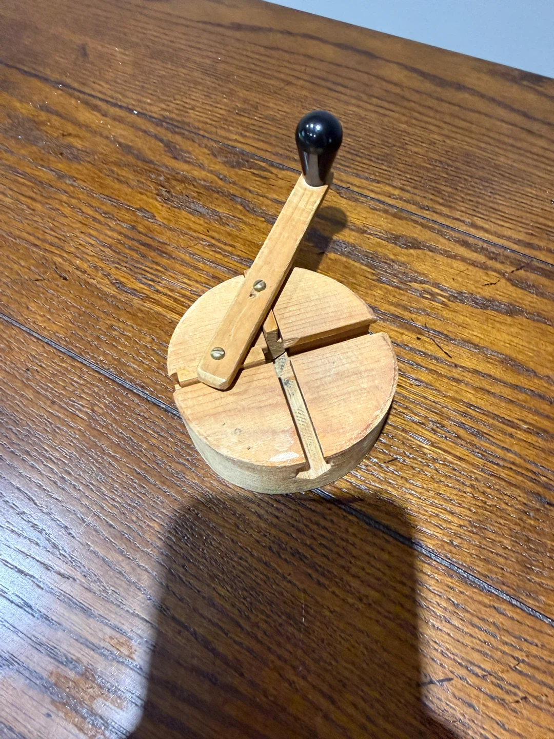 Vintage Wooden "Do-Nothing Machine" Desk Toy