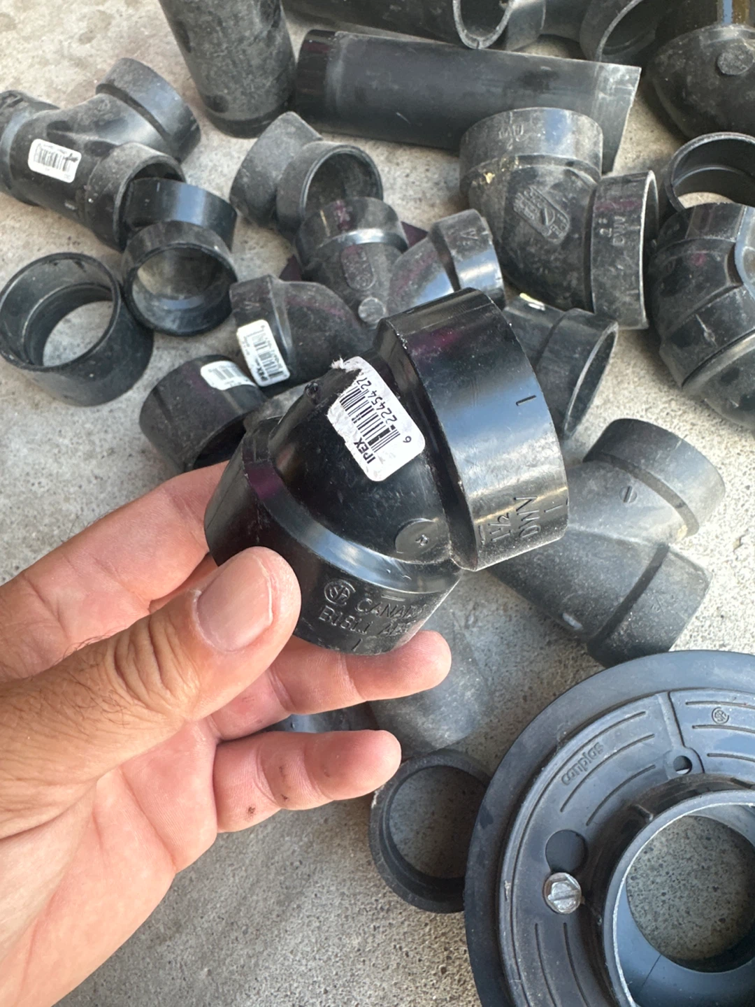 Collection of ABS Plumbing Pipe Fittings - photo 2
