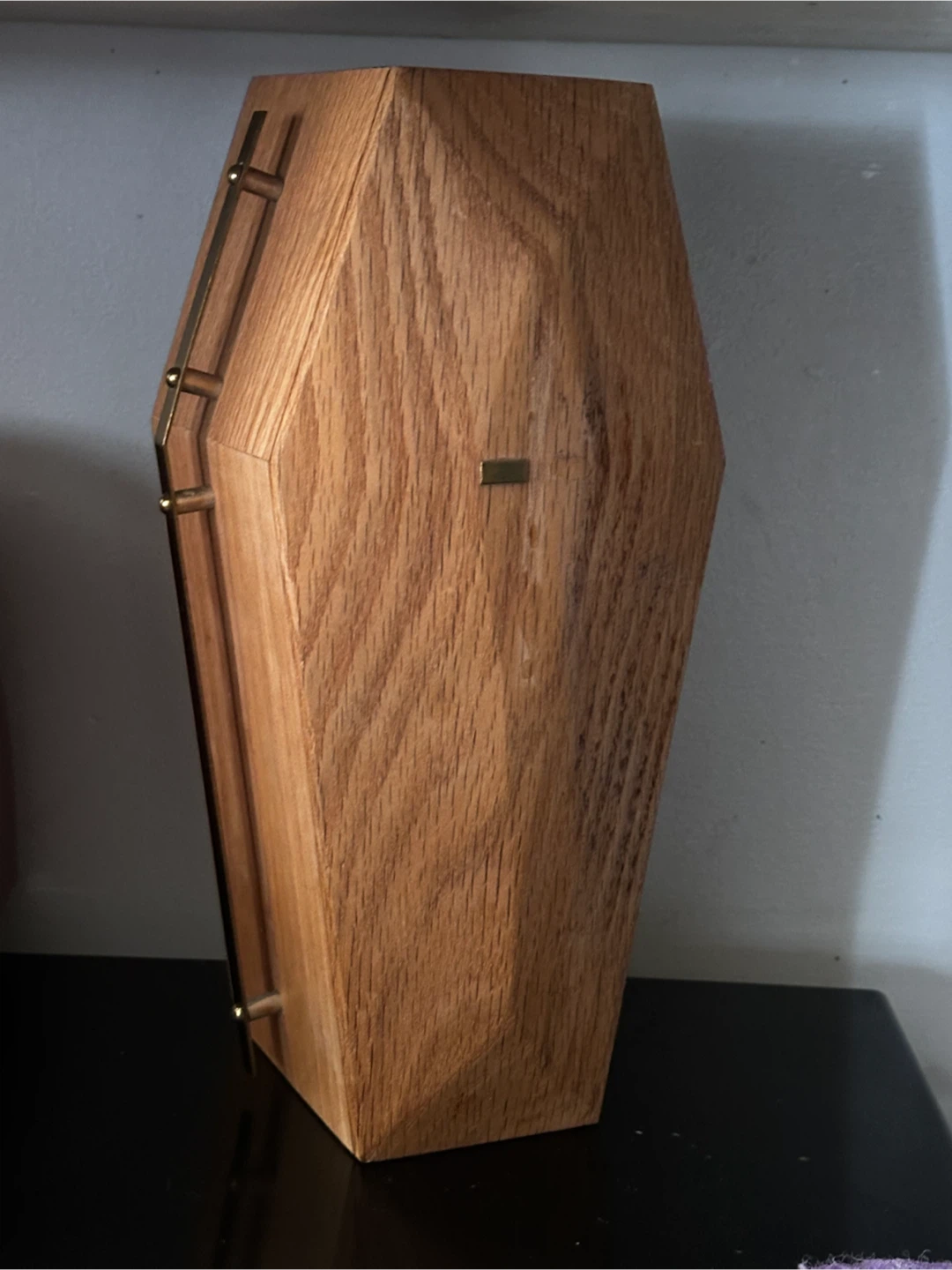 Hand Made Miniature Oak Coffin