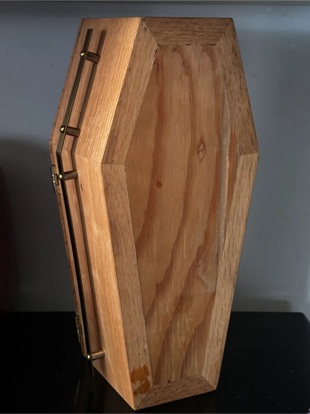 Hand Made Miniature Oak Coffin - photo 4