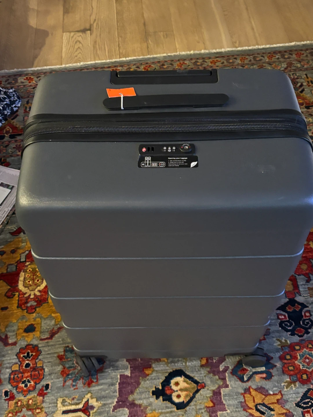 Away large Checked Suitcase - Gray