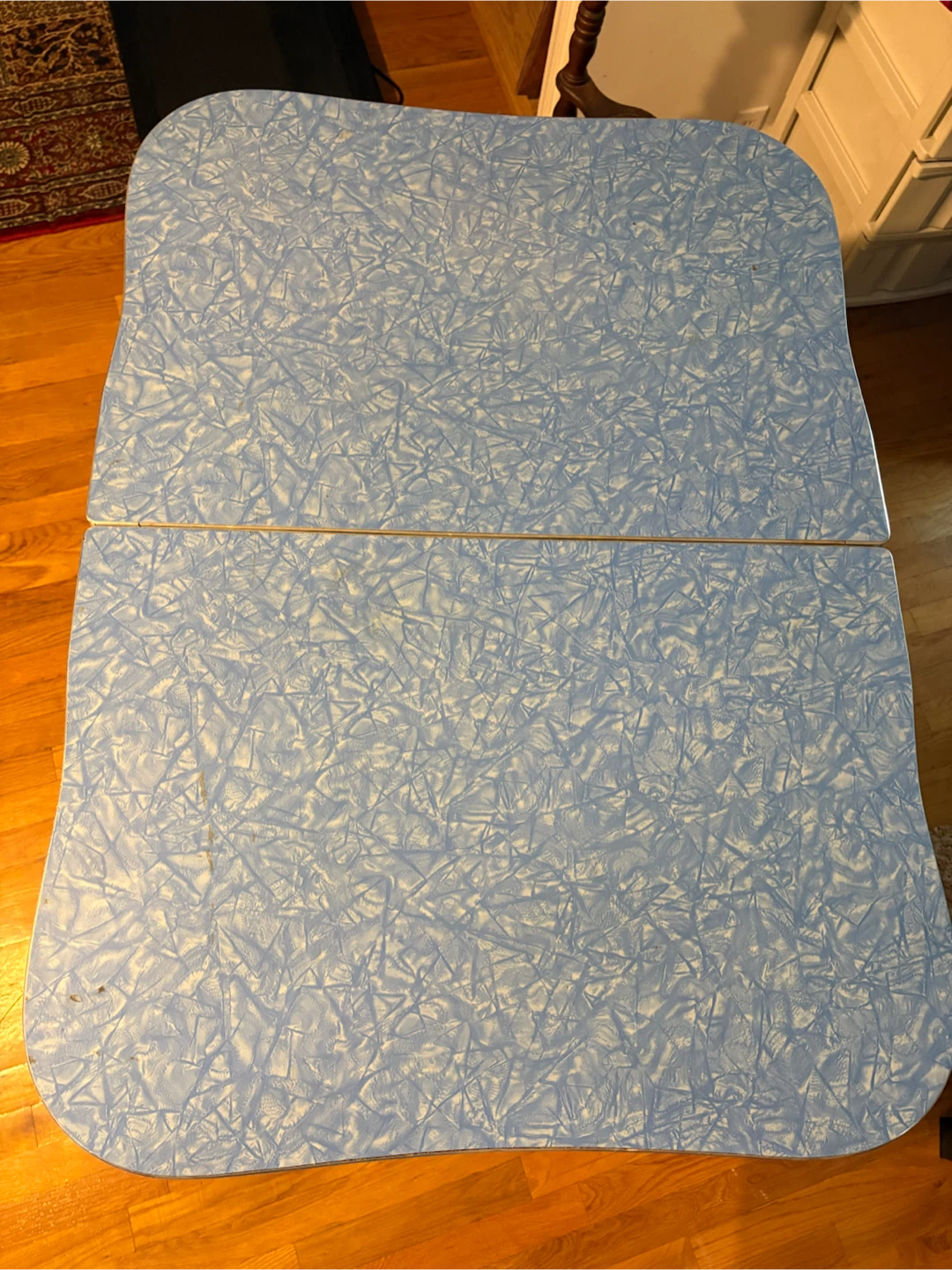 Vintage Blue Formica Diner Table - photo 3
