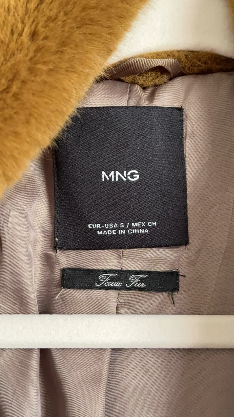 MNG Faux Fur Coat Brown Size S - photo 5