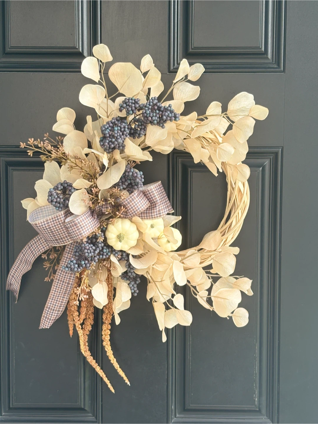 Autumn Pumpkin and Berry Wreath