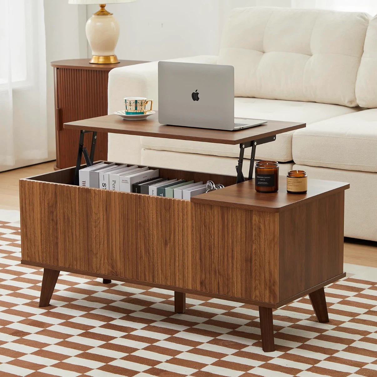 Mid-Century Modern Lift Top Coffee Table - photo 4