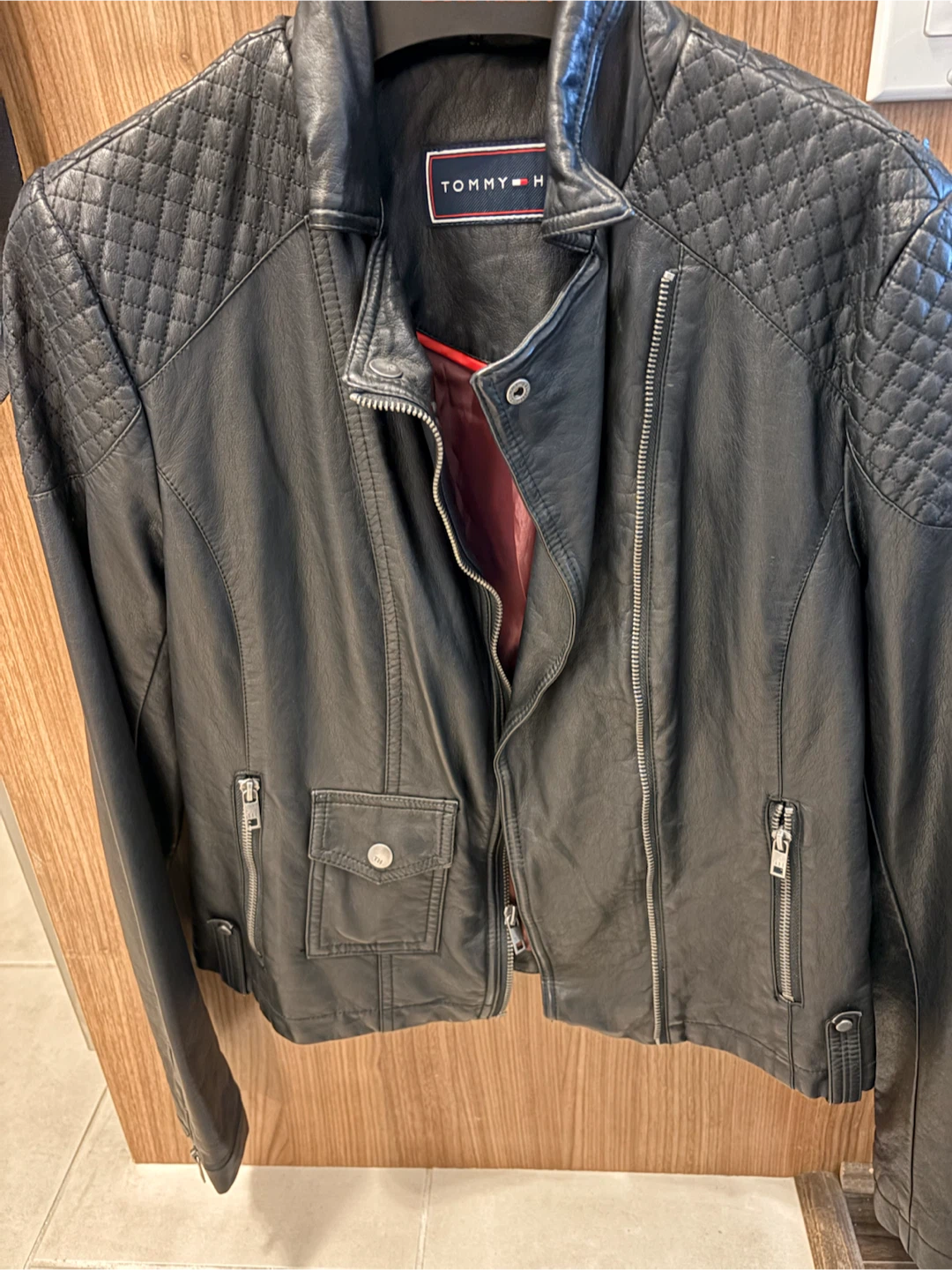Tommy Hilfiger Black Faux Leather Jacket