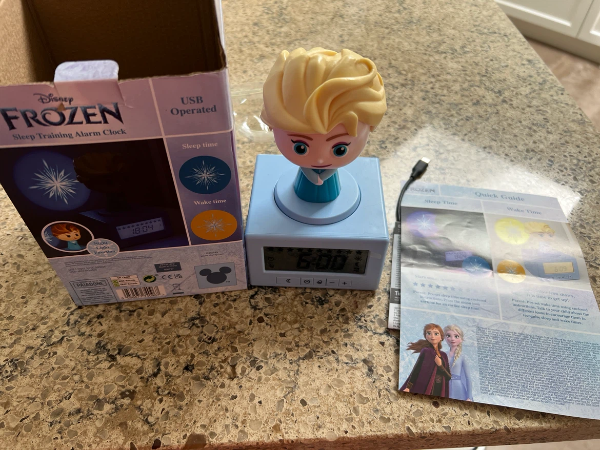 Disney Frozen Elsa Sleep Training Alarm Clock Night Light - photo 5