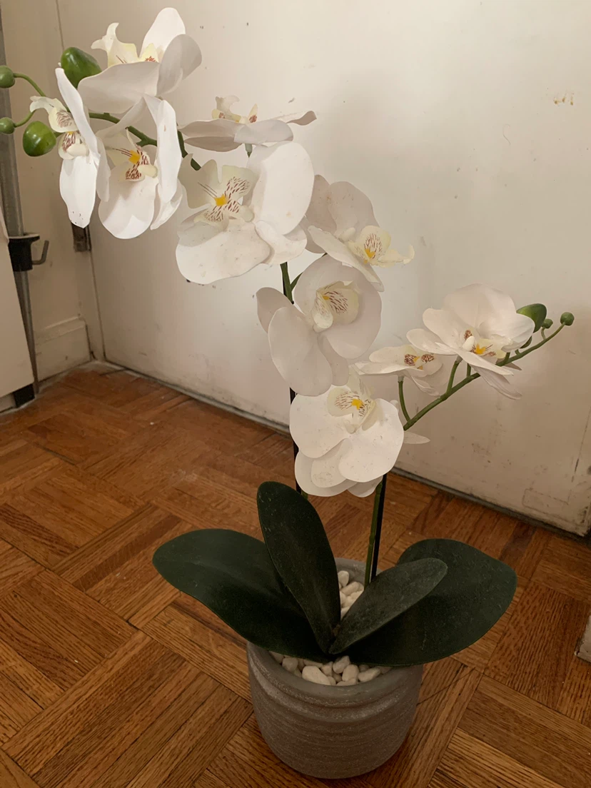 White Orchid Artificial Plant - photo 2