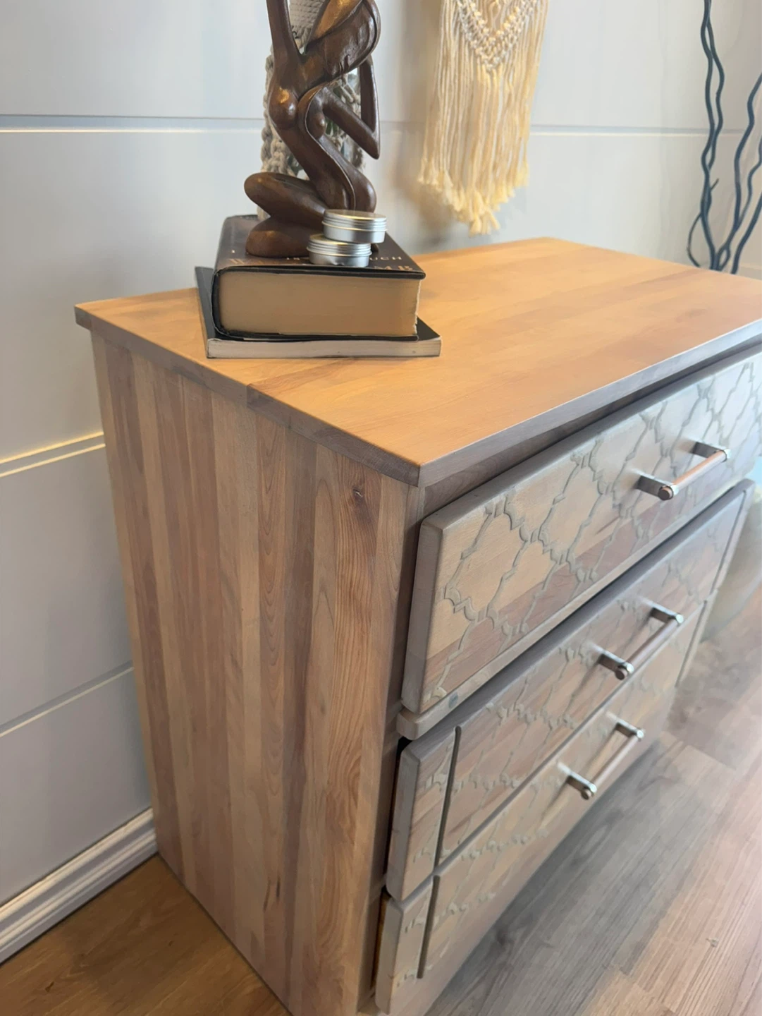Wooden 3-Drawer Nightstand - photo 3
