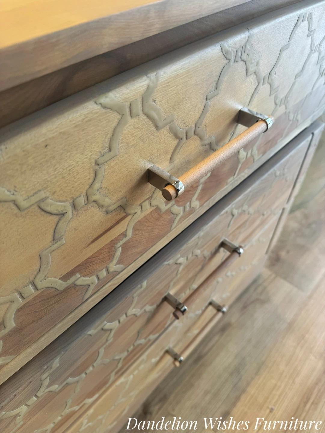Wooden 3-Drawer Nightstand - photo 2