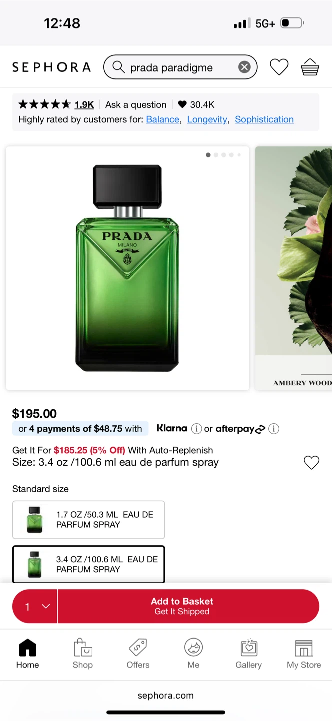 PRADA Paradigme for Men - photo 2