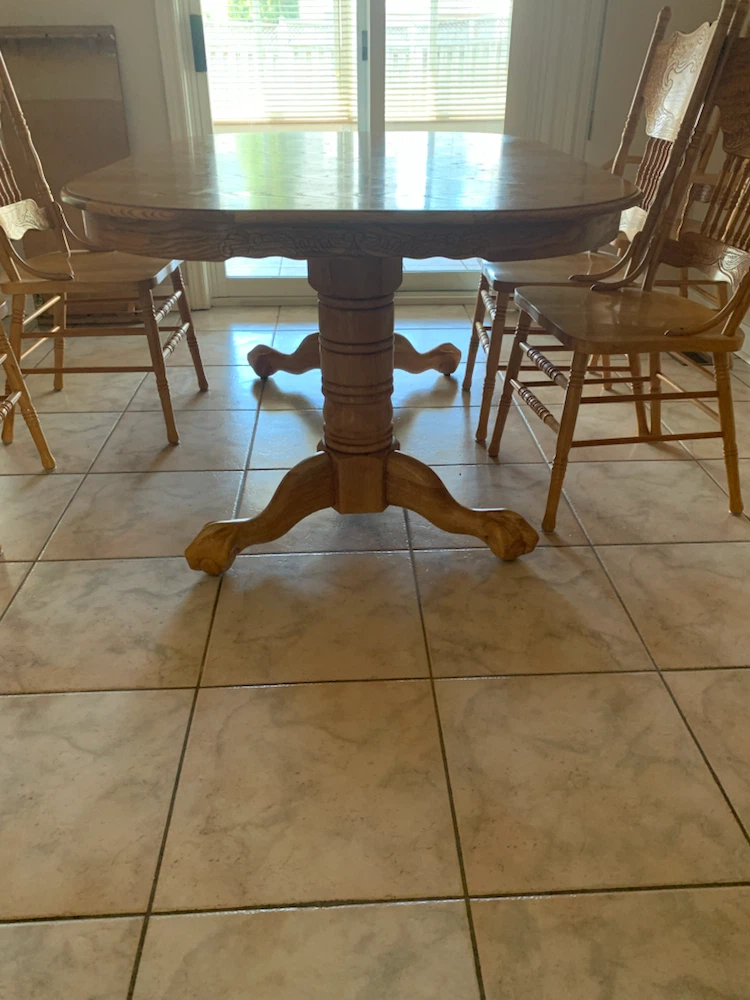 Oak dining table set with chairs - photo 2