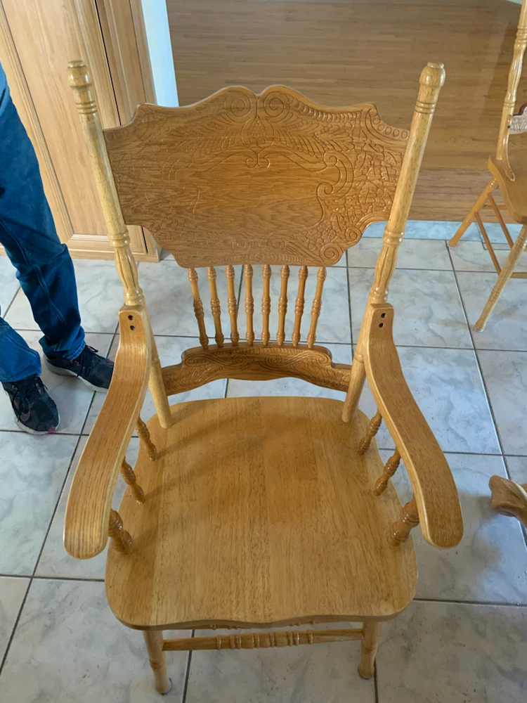 Oak dining table set with chairs - photo 3