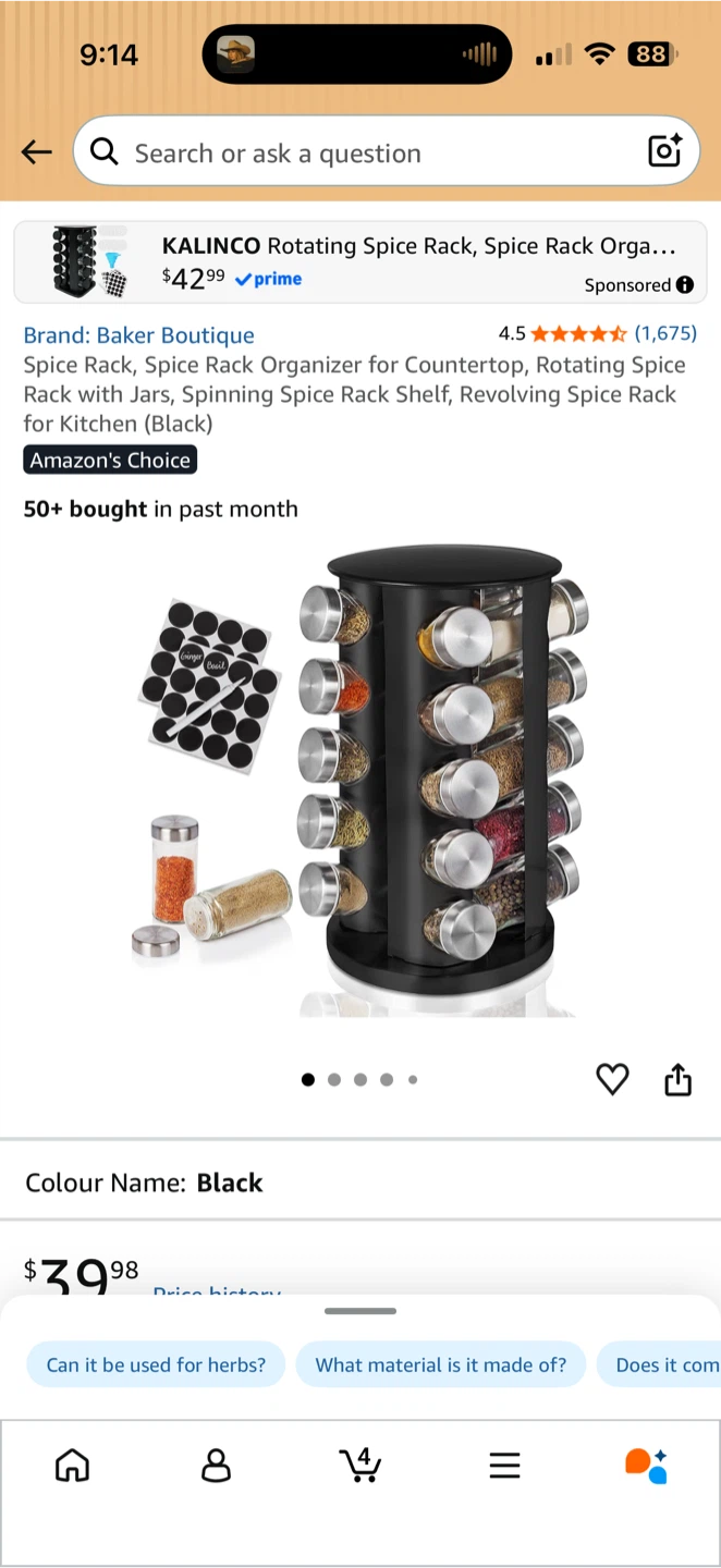 Baker Boutique Rotating Spice Rack - photo 2