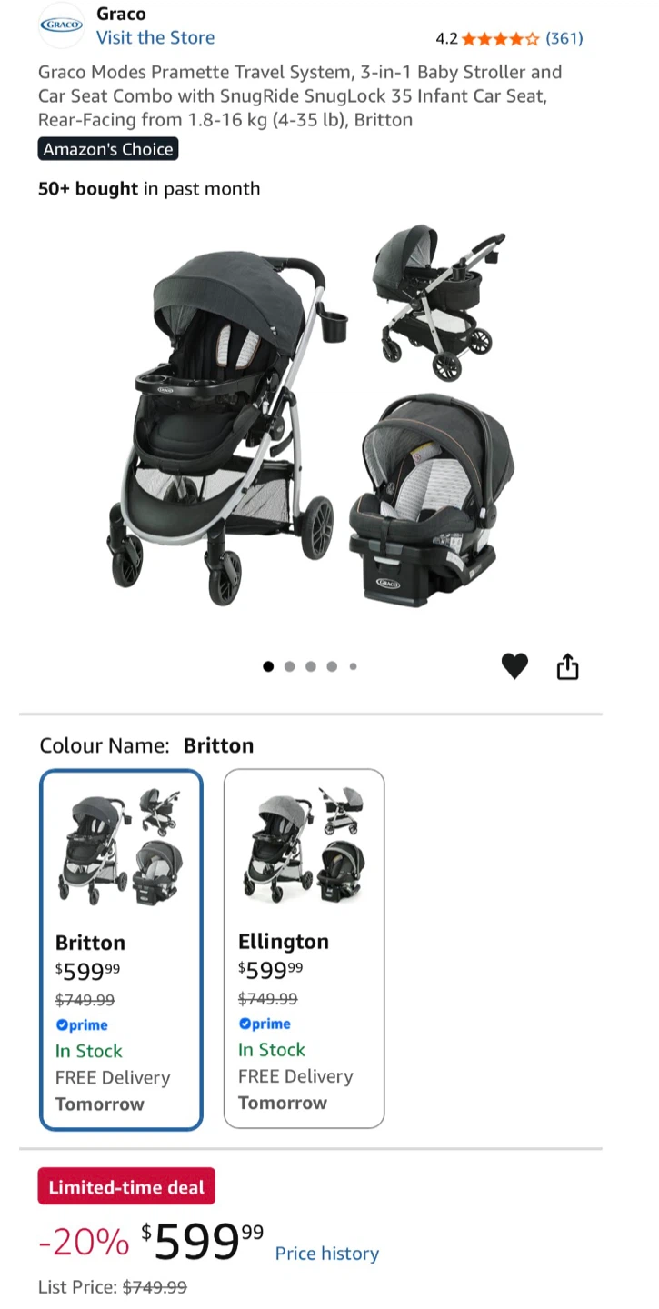 Graco Modes Pramette Travel System - Britton