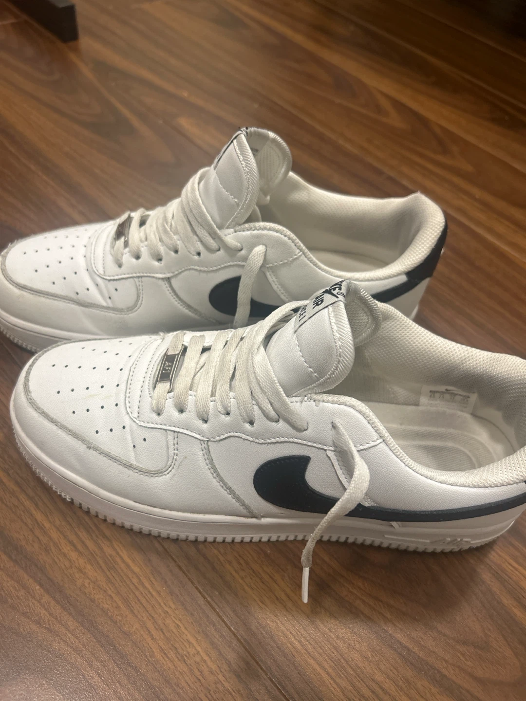 Nike Air Force 1 White/Black Sneakers - photo 2