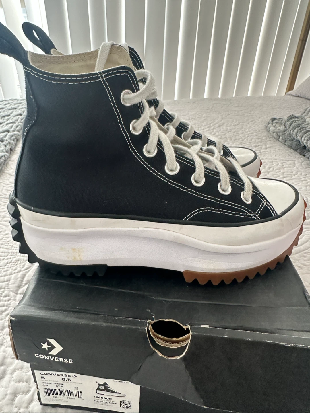 Converse Run Star Hike Hi Black/White/Gum - photo 5