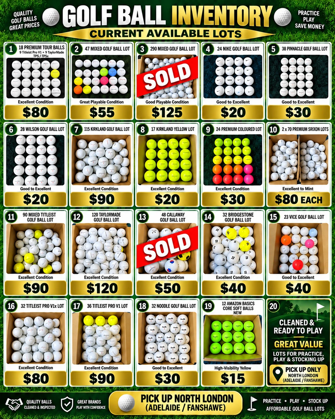 PREMIUM GOLF BALL LOTS