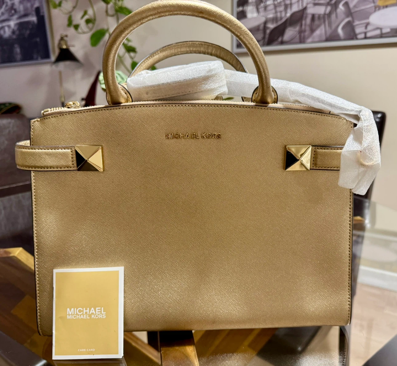 Michael Kors Gold Handbag