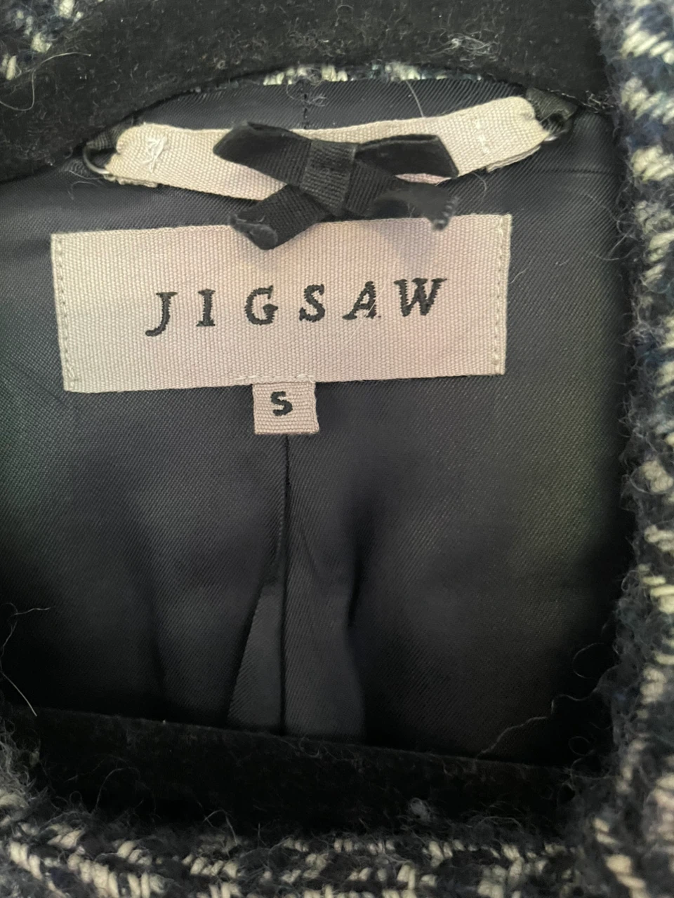 JIGSAW Herringbone Wool Blend Coat - Size S - photo 2