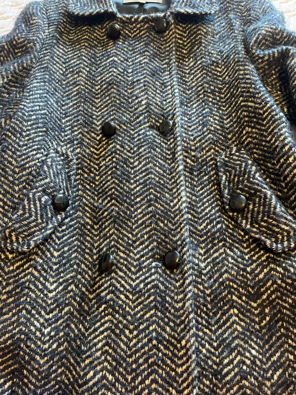 JIGSAW Herringbone Wool Blend Coat - Size S - photo 3