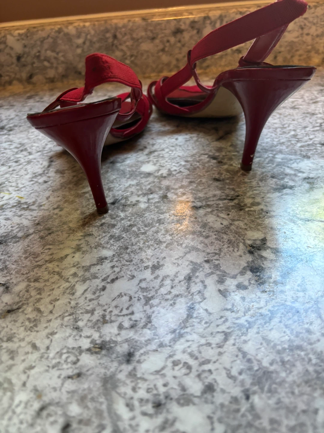 Fioni Red Slingback Heels - photo 3