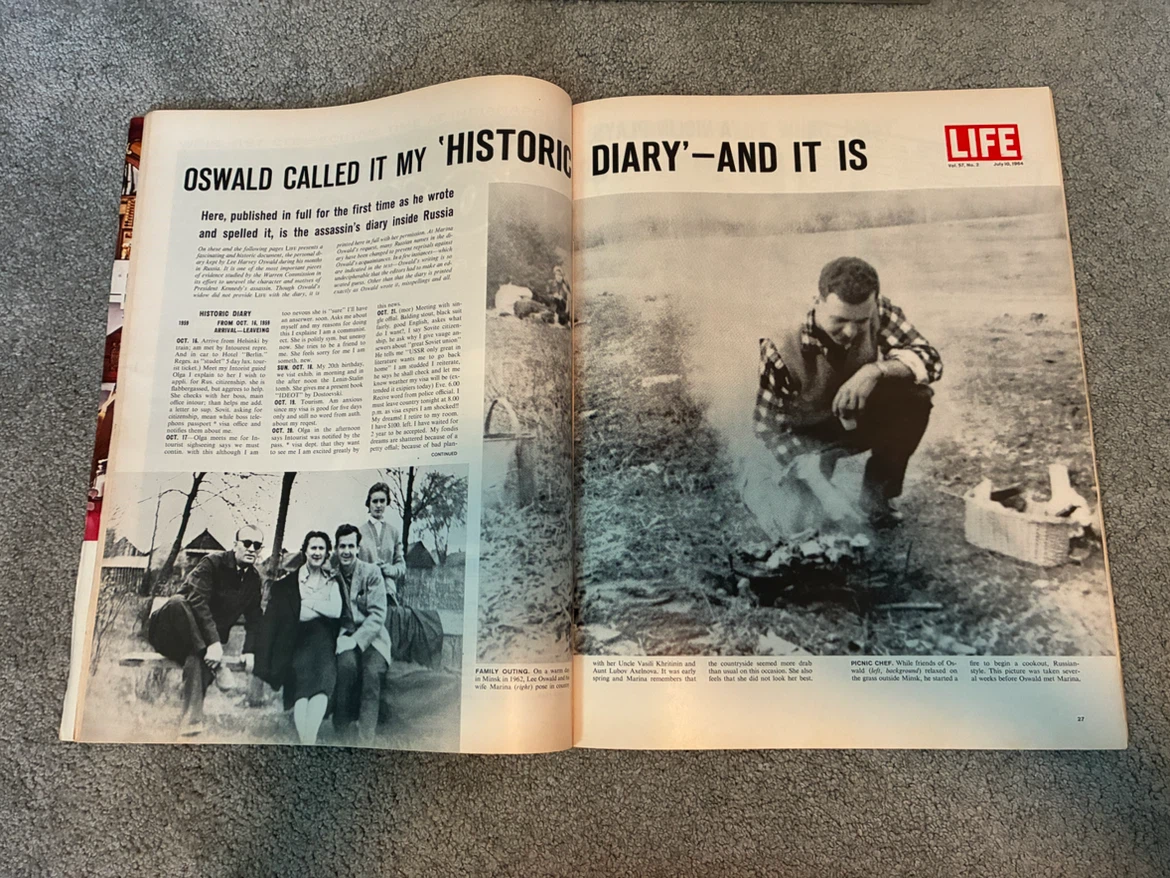 4 Vintage Life Magazines 1963/64 Related to JFK Assassination - photo 4