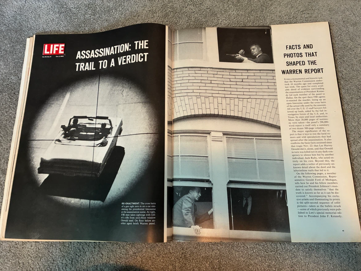 4 Vintage Life Magazines 1963/64 Related to JFK Assassination - photo 5