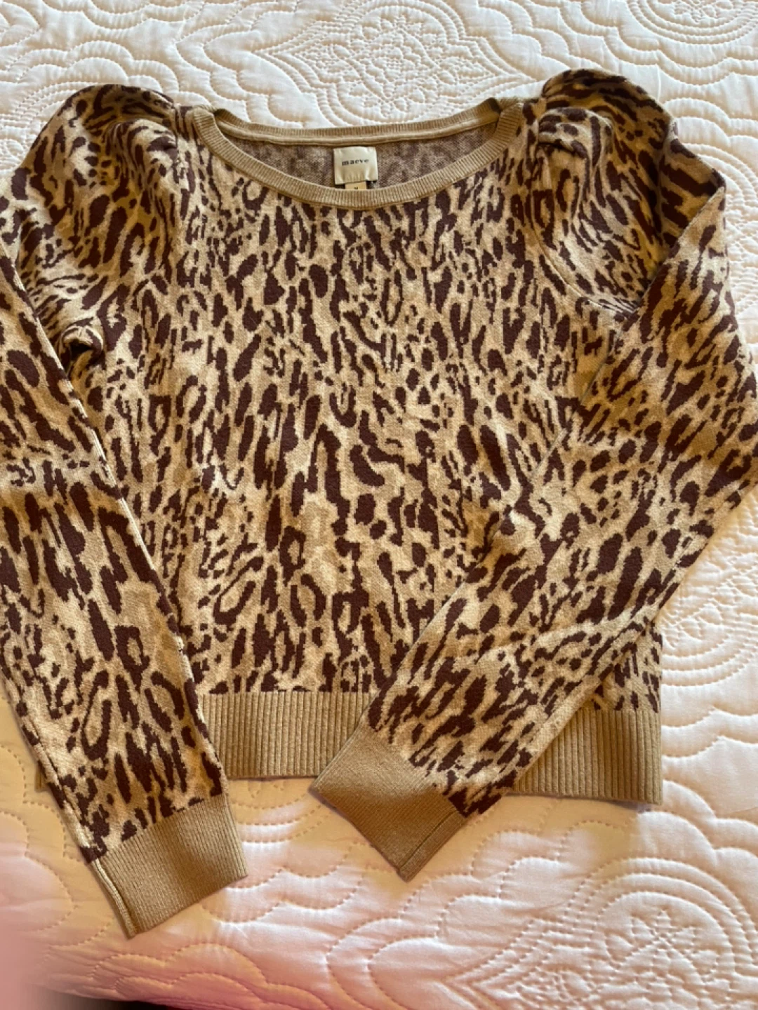 Maeve Leopard Print Sweater