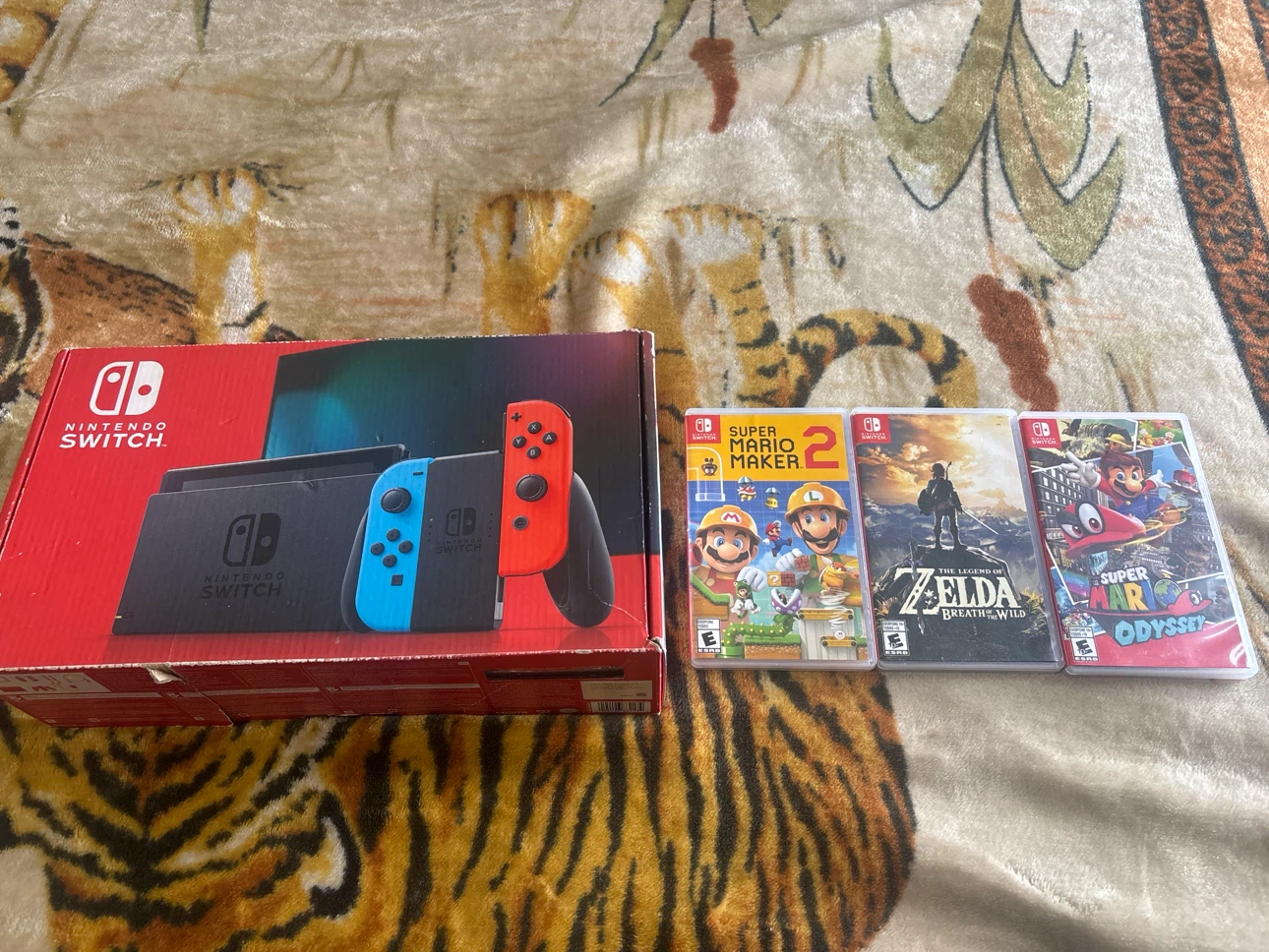 Nintendo Switch Console with 3 Games