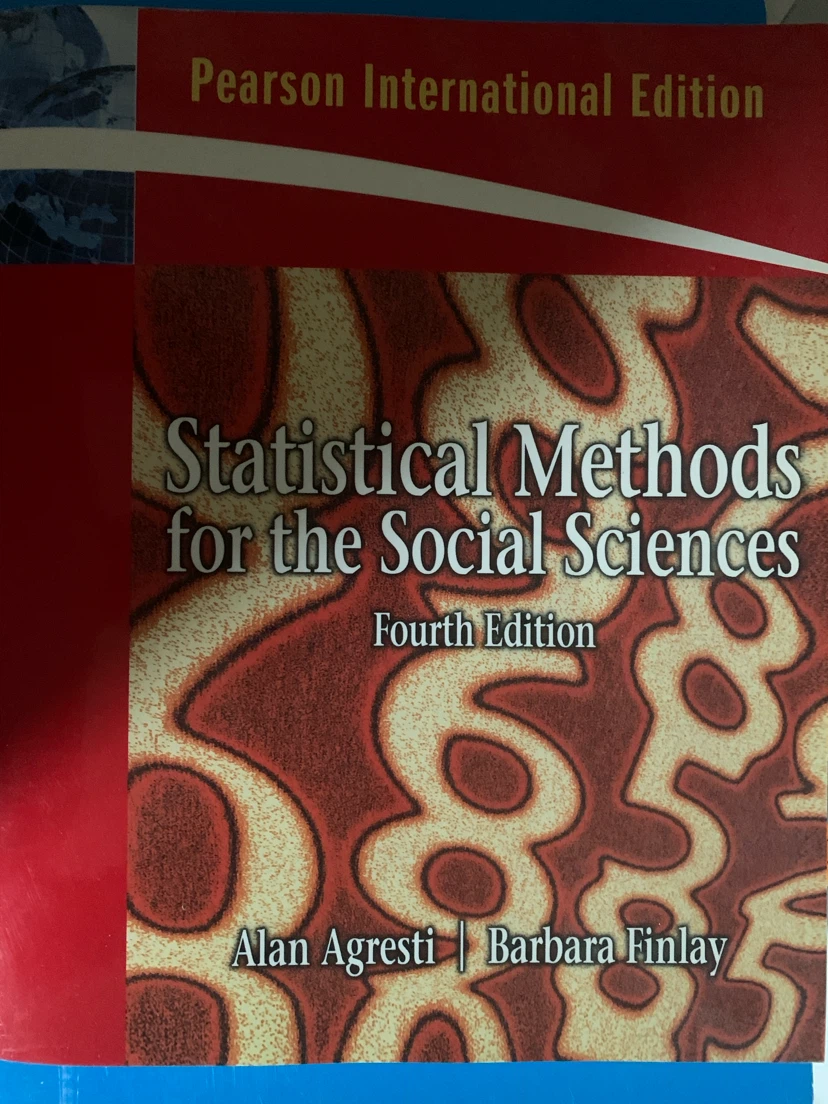 Pearson Statistical Methods for the Social Sciences