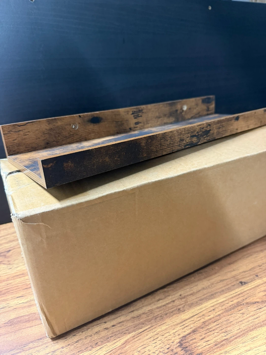 Set of 6 Floating Shelves - Rustic Brown - photo 2