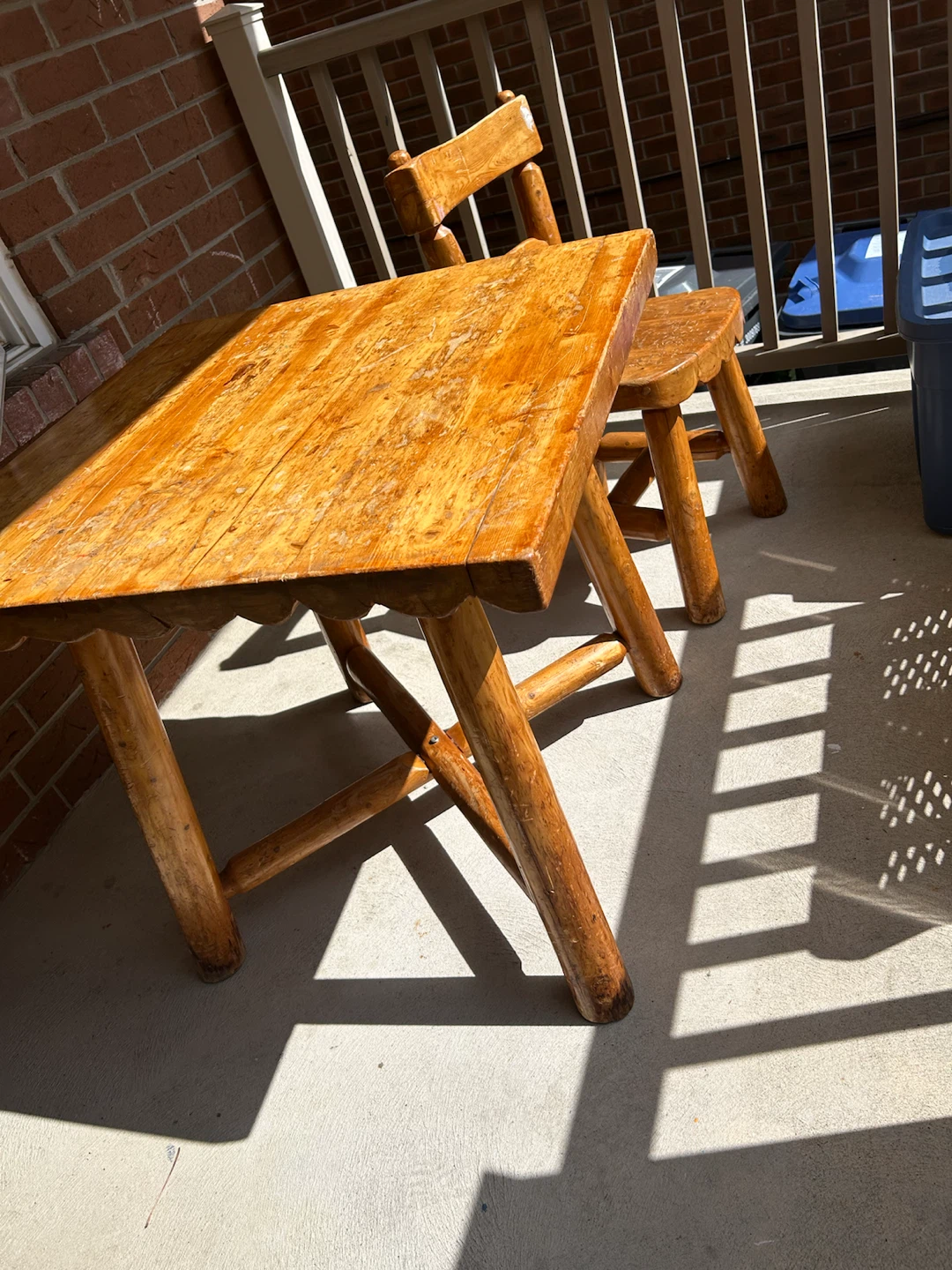 Wooden Kids Table and Chairs Set