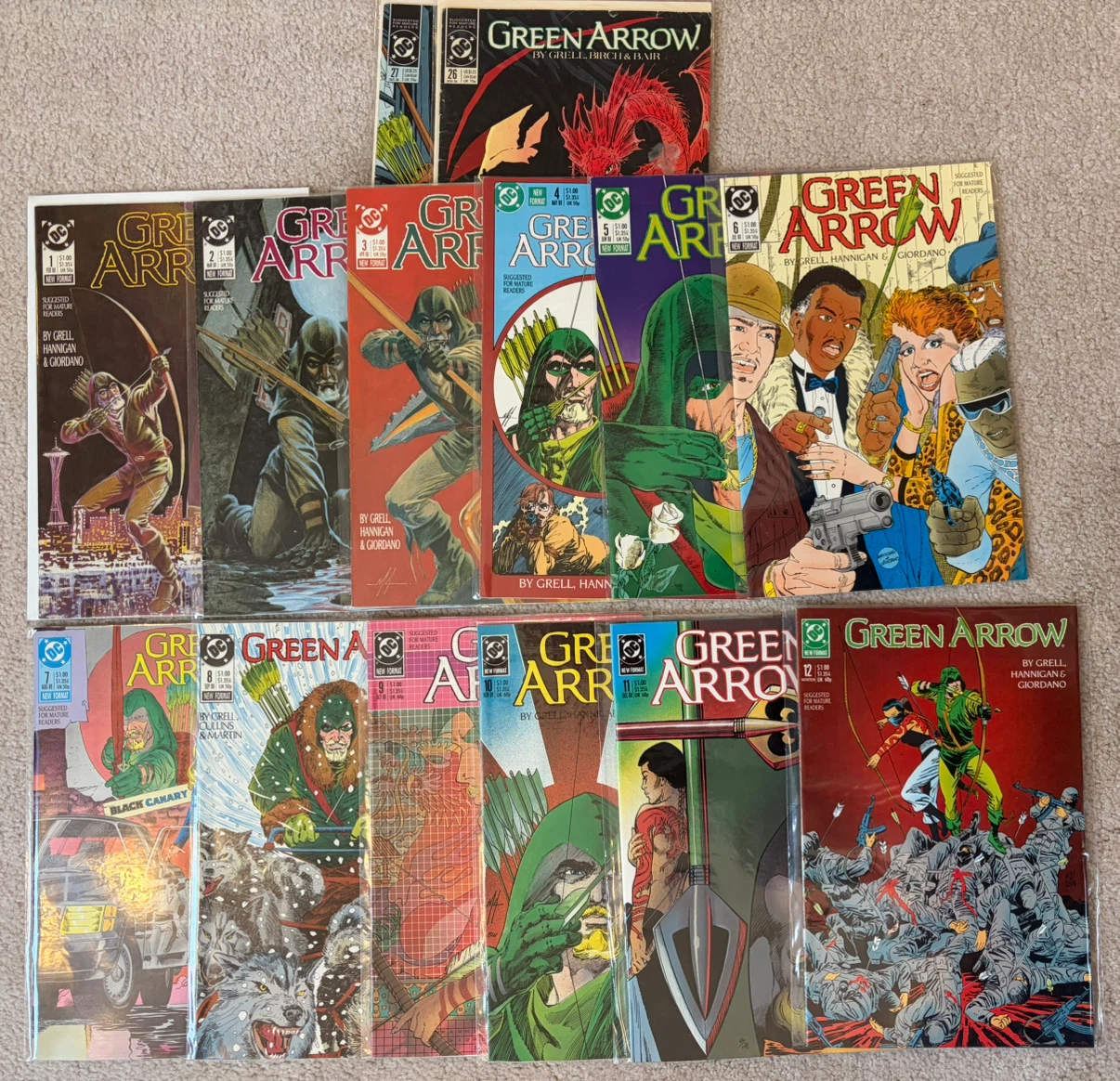 Green Arrow Comics #1-12 + 26-27 Mike Grell