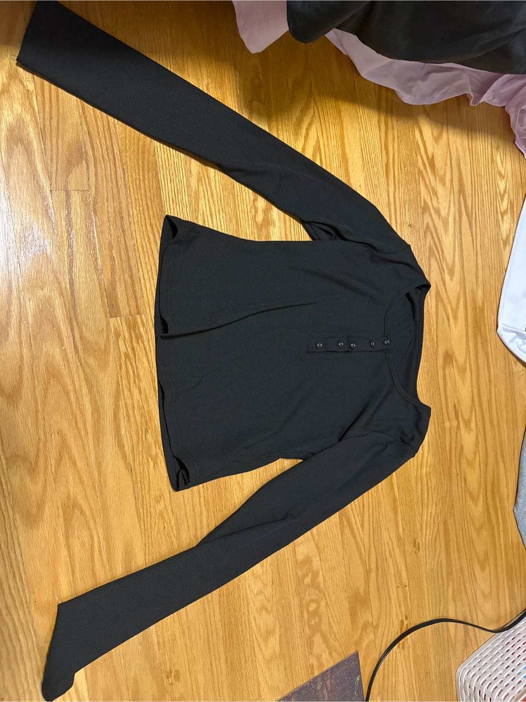 Long Sleeve Henley Top - photo 2