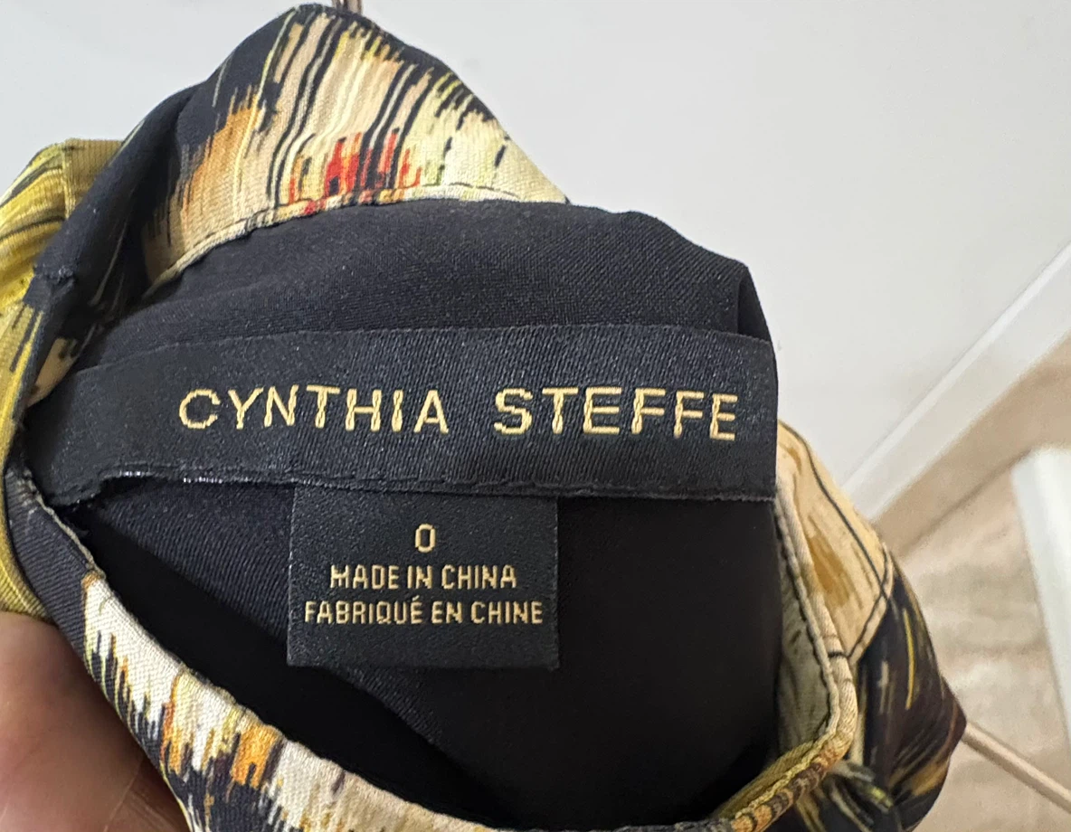 Cynthia Steffe Floral Halter dress Size 0 Side Zip Bow Neck - photo 2